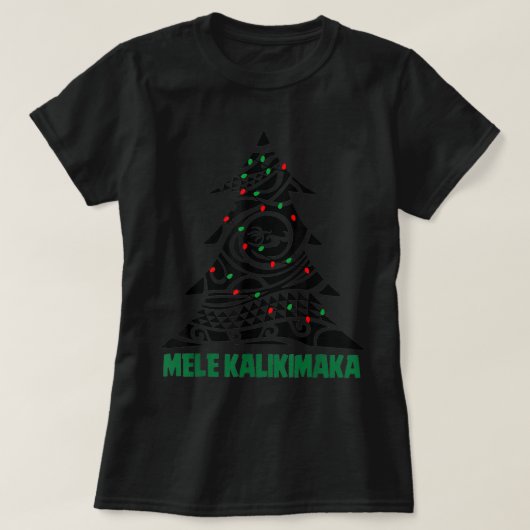 T-shirt Funny Mele Kalikimaka Hawaii Xmas Tree Hawaiian Ch (Design devant)