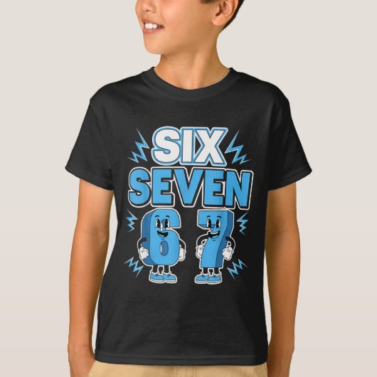 T-shirt Funny Meme 67 Six Seven 6 7 Italian Brainrot Boys  (Devant)