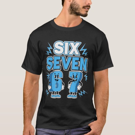 T-shirt Funny Meme 67 Six Seven 6 7 Italian Brainrot Boys  (Devant)