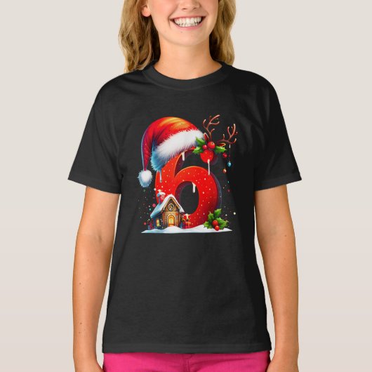 T-shirt Funny Meme Saying 6 7 Six Seven Christmas (Devant)