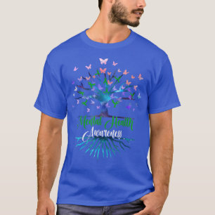 T-shirt Funny Mental Health Awareness Tree Ribbon Depressi