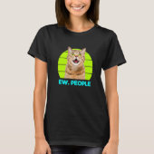 T-shirt Funny Meow Surprised Cat, Ew. People Illustration (Devant)