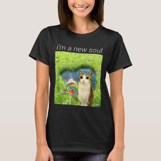 T-shirt Funny Meowl Meme, Cat Owl Meme Brainrot Gen Alpha (Devant)