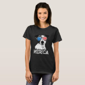T-shirt Funny Merica Jack Russell Terrier (Devant entier)