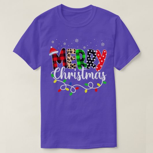 T-shirt Funny Merry and Bright Christmas Lights Xmas Holid (Design devant)