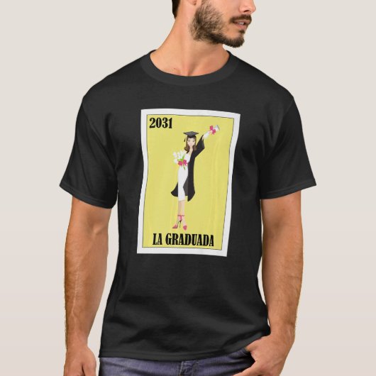 T-shirt Funny Mexican Design for Graduation - La Graduada (Devant)