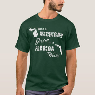 T-shirt Funny Michigan est juste une fille du Michigan en 