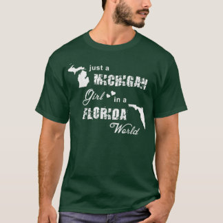 T-shirt Funny Michigan est juste une fille du Michigan en 