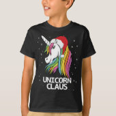 T-shirt Funny mignon Noël Unicorne Claus Père Noël (Devant)