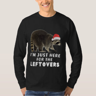 T-shirt Funny mignon Raccoon Noël Santa Hat pour Thanksg