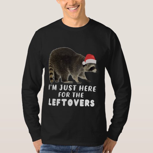 T-shirt Funny mignon Raccoon Noël Santa Hat pour Thanksg (Devant)