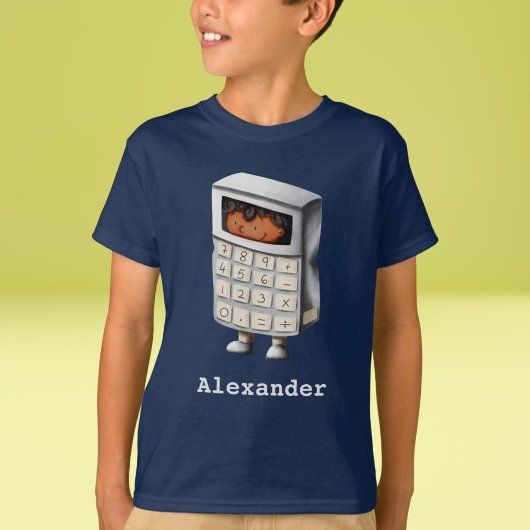 T-shirt Funny Mignonne Math Calculatrice Nerd enfant