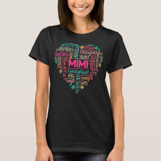T-shirt Funny Mimi Coeur Maman Mama Mère Femmes Maman