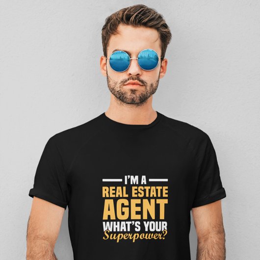 T-shirt Funny Minimalist Real Estate Agent Superpower