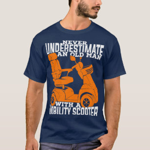 T-shirt Funny Mobility Scooter Vieux Homme Grand-père Cade