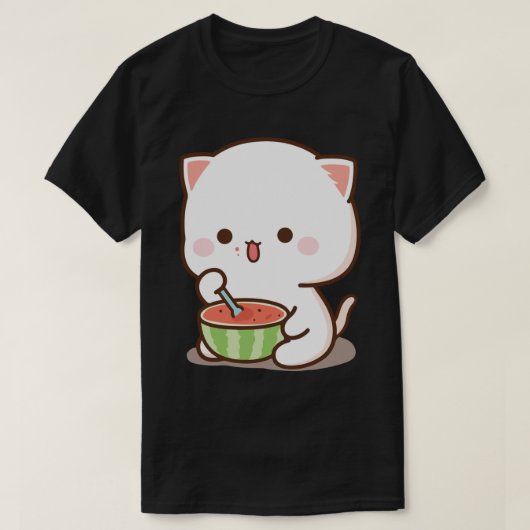 T-shirt Funny mochi mochi chats pêche Sticker.png (Design devant)