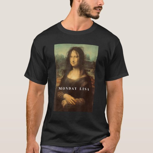 T-shirt Funny Mona Funny Lundi Lisa Art (Devant)