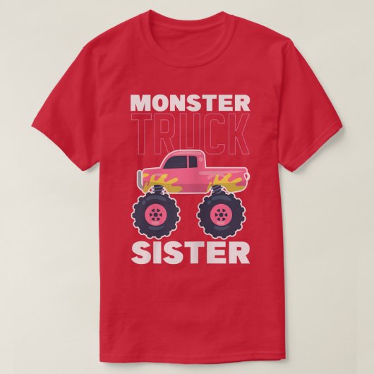 T-shirt Funny Monster Truck Sister 579 (Design devant)