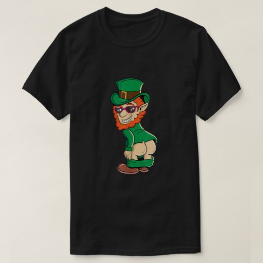 T-shirt Funny Mooning Leprechaun Butt Jour de la Saint Pat (Design devant)