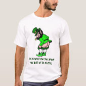 T-shirt Funny Mooning Leprechaun Unisex (Devant)