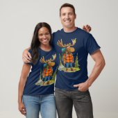 T-shirt Funny Moose Camping Randonnée (Unisexe)