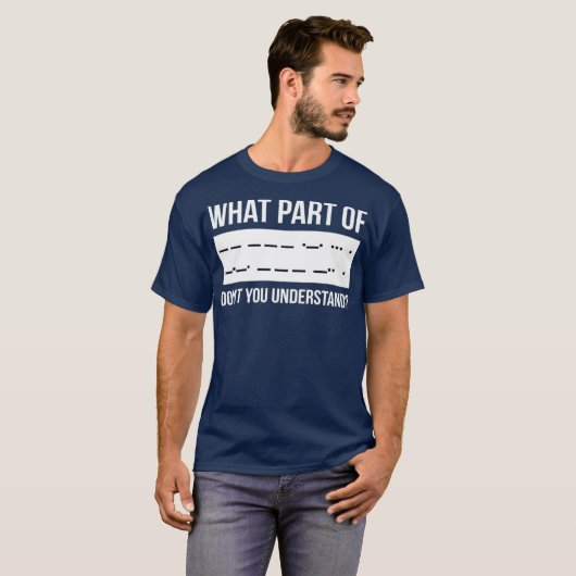 T-shirt Funny Morse Code (Devant entier)