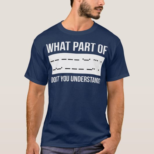 T-shirt Funny Morse Code (Devant)