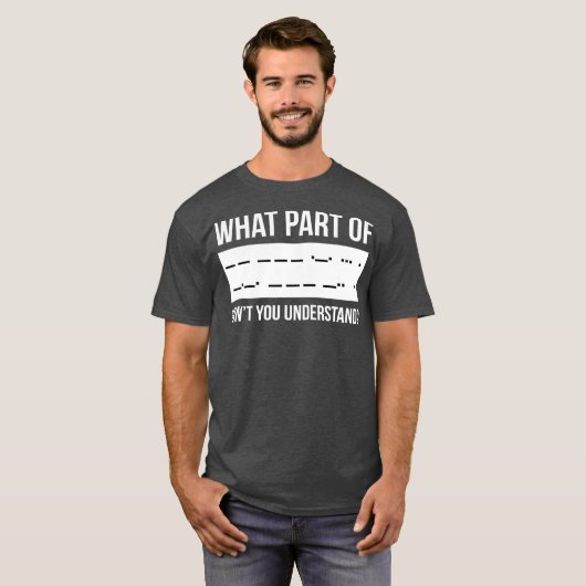 T-shirt Funny Morse Code Shortwave Ham Radio Cadeau (Devant entier)