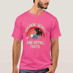 T-shirt Funny Mothman Breakin Hearts & Rippin Farts Vintag