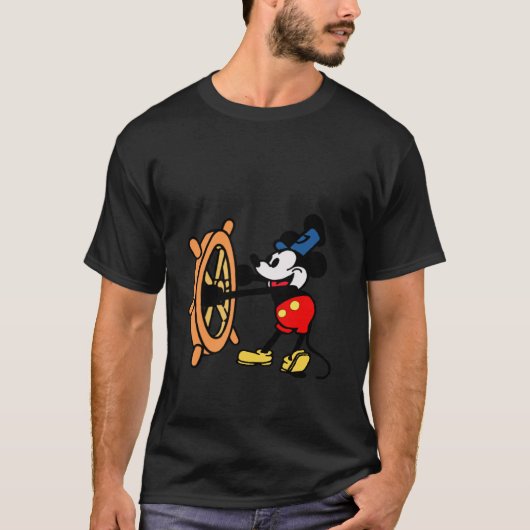 T-shirt Funny MOUSE CARTOON Steamboat Willie Original (Devant)