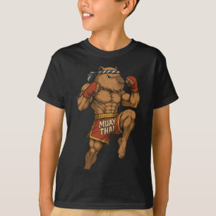 T-shirt Funny Muay Thai Capybara Thai Boxe Arts martiaux