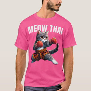 T-shirt Funny Muay Thai Cat Meow Thai Boxe Art Martial