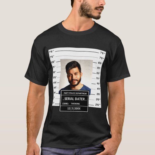T-shirt Funny Mugshot Ster  (Devant)