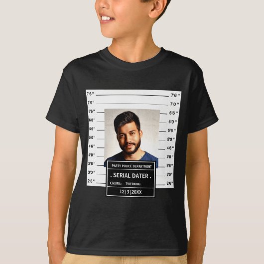 T-shirt Funny Mugshot Ster  (Devant)