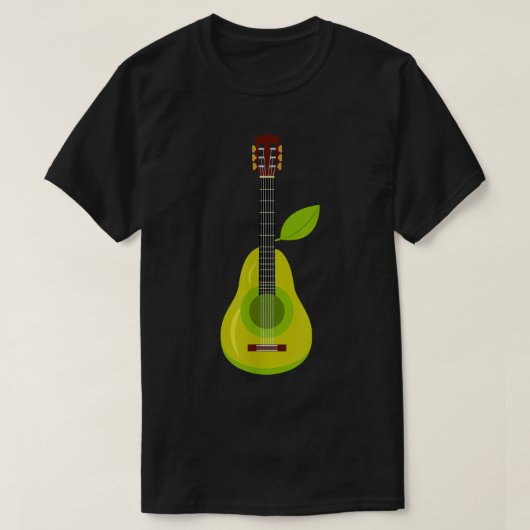 T-shirt Funny Music Acoustic Guitar Pear Fruit 882 (Design devant)