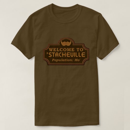 T-shirt Funny Mustache Mo Affiche de bienvenue (Design devant)