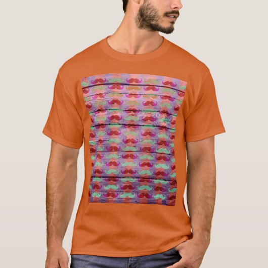 T-shirt Funny Mustache Vintage #3 (Devant)