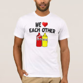 T-shirt Funny Mustard Ketchup Couple (Devant)