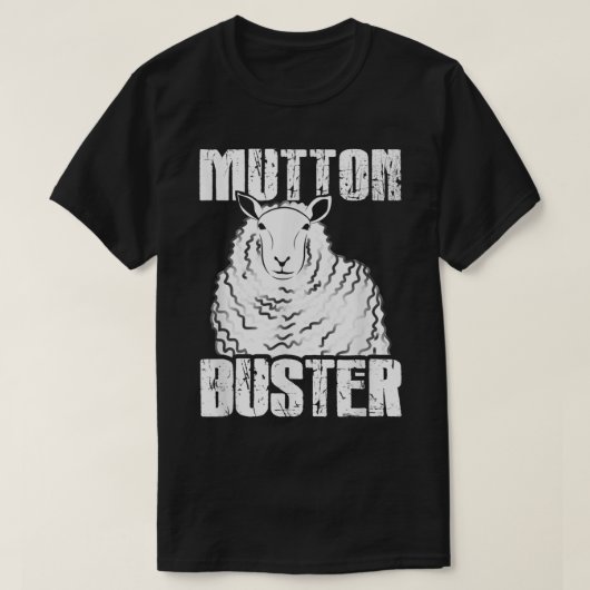 T-shirt Funny Mutton Buster Sheep Rodeo Humor Design (Design devant)