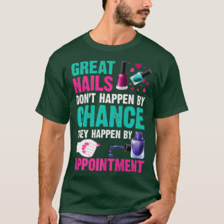 T-shirt Funny Nail Technicien femmes Nail Tech Salon Cadea