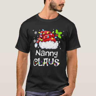 T-shirt Funny Nanny Claus Pajamas de Noël Père Noël