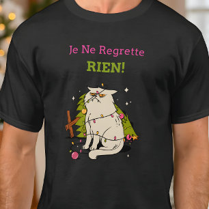 T-shirt Funny Naughty Chat Noël