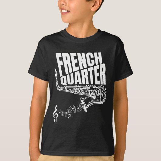 T-shirt Funny New Orleans Mardi Gras Jazz Saxophone  (Devant)
