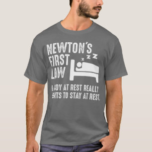 T-shirt Funny Newton Physique Plaisanterie Première Loi S