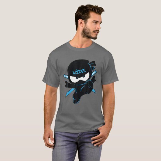 T-shirt Funny Ninja Kidz Distressed Videogame Ami (Devant entier)