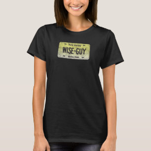 T-shirt Funny Nj State Vanity License Plate Wise Guy
