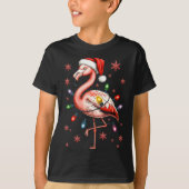T-shirt Funny Nk Flamingo Christmas Tree Lights Xmas Snowf (Devant)