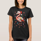 T-shirt Funny Nk Flamingo Christmas Tree Lights Xmas Snowf (Devant)