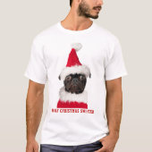 T-shirt Funny Noël Carlin noir Pugly Sweater (Devant)