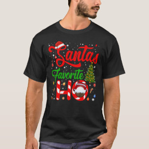 T-shirt Funny Noël Père Noël Favori Ho Noël